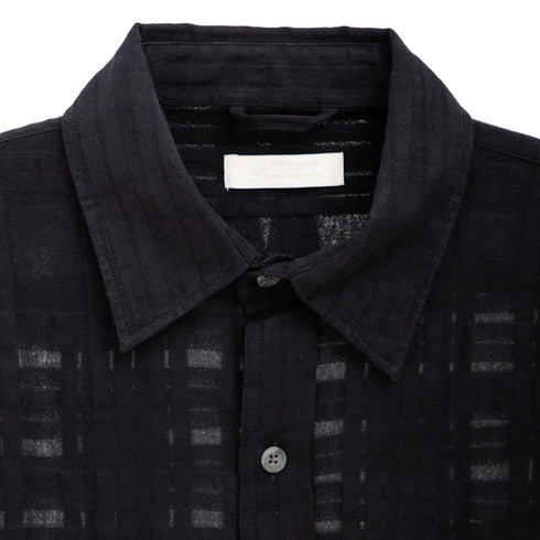 Mfpen Crinkle Shirt Black Check M124-37 Degli Uberti